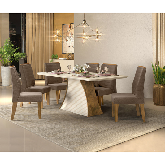Ravena White 4-Seater Dining Table