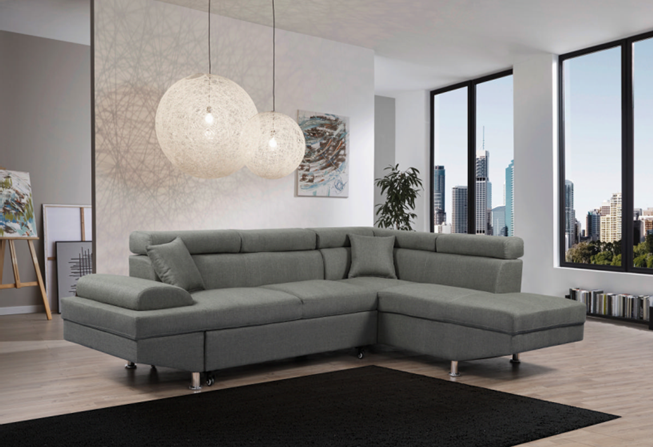Silverstone Grey Sectional Sofabed