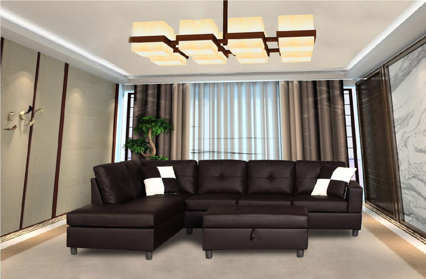 Victoria Brown Sectional