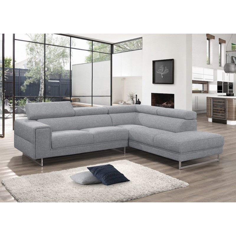 Valentino Light Grey Sectional – Khemlani Mart